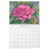 Roze Rozen Bloemkunst Bloemenkalender Kalender (Jan 2027)
