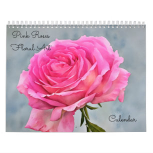 Roze Rozen Bloemkunst Bloemenkalender Kalender