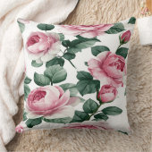 Roze rozen bloemkussen kussen (Deken)