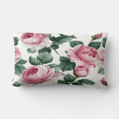 Roze rozen bloemkussen kussen (Achterkant)