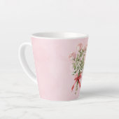 Roze Rozen Bloemliefde Latte Mok (Linkerhoek)