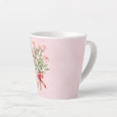 Roze Rozen Bloemliefde Latte Mok (Rechterhoek)