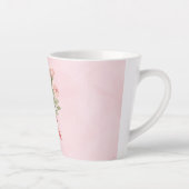 Roze Rozen Bloemliefde Latte Mok (Rechts)