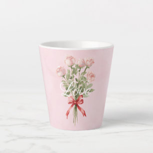 Roze Rozen Bloemliefde Latte Mok