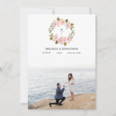 Roze Rozen Bloemmotief Bewaar De Datum Save The Date (Voorkant)
