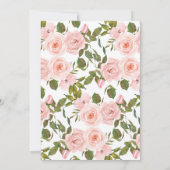 Roze Rozen Bloemmotief Bewaar De Datum Save The Date (Achterkant)