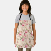 Roze  rozen bloemmotief schort (Insitu)
