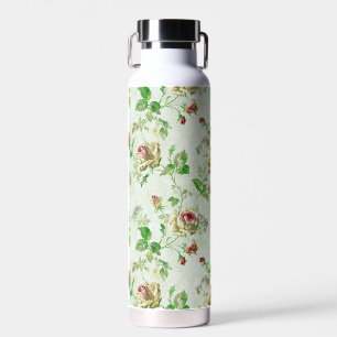 Roze Rozen Bloemmotief Vintage Waterfles