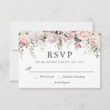 Roze Rozen Bloemrijke Verjaardag RSVP
