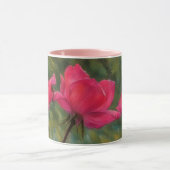 Roze rozen bloemstuk bloem mok kopje (Midden)