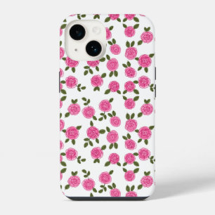Roze rozen bloemstuk iPhone 14 hoesje
