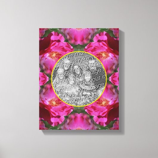 Roze rozen bloemstuk Maak je eigen foto Canvas Afdruk (Voorkant)
