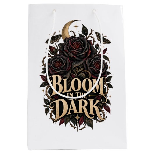 Roze Rozen Bloemstuk Medium Cadeauzakje (Voorkant)