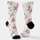 Roze Rozen Bloemstuk Sokken (Gebogen)