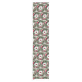 Roze Rozen Bloemstuk Tafel Runner Korte Tafelloper (Voorkant)