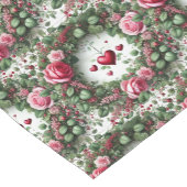 Roze Rozen Bloemstuk Tafel Runner Korte Tafelloper (Hoek)