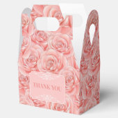 Roze Rozen Bloesem Bloemen Verjaardag Dank u Bedankdoosjes (Geopend)
