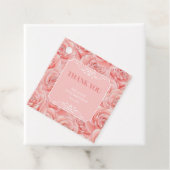 Roze Rozen Bloesem Bloemen Verjaardag Dank u Bedankjes Labels (In situ)