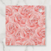 Roze Rozen Bloesem Bloemen Verjaardag Dank u Bedankjes Labels (Achterkant)