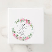 Roze Rozen Blozen Bruidsfeest Favor Bedankjes Labels (In situ)