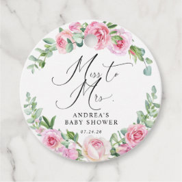 Roze Rozen Blush Bruiloft Favor Bedankjes Labels
