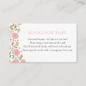 Roze Rozen Boeken voor Baby Informatiekaartje (Voorkant)