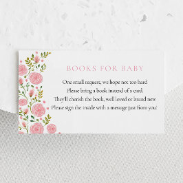 Roze Rozen Boeken voor Baby Informatiekaartje
