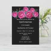  Roze Rozen Boeket Bloemen Bevestiging Kaart (Staand voorkant)