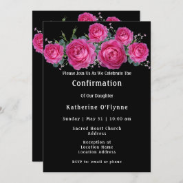  Roze Rozen Boeket Bloemen Bevestiging Kaart