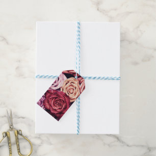 Roze Rozen Boeket Foto Cadeaulabel