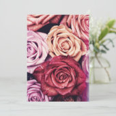 Roze Rozen Boeket Foto Kaart (Staand voorkant)