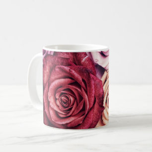 Roze Rozen Boeket Foto Koffiemok