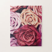 Roze Rozen Boeket Foto Legpuzzel (Verticaal)