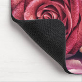 Roze Rozen Boeket Foto Muismat (Hoek)