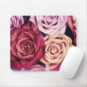 Roze Rozen Boeket Foto Muismat (Met muis)