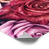 Roze Rozen Boeket Foto Poster (Hoek)
