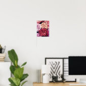 Roze Rozen Boeket Foto Poster (Thuiskantoor)