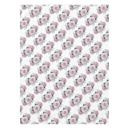 Roze Rozen Boeket Tafelkleed (Voorkant)