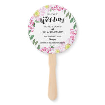 Roze Rozen Boho Bloemige Waterverf Trouwprogramma