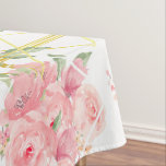 Roze, rozen, boho, trellis, waterverf bloemen kuns tafelkleed<br><div class="desc">Zomer,  zonnebloempitten,  folklore,  etnische groepen,  rozen,  bloemkunst</div>