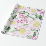 Roze Rozen Boho Waterverf Bloemmotief Cadeaupapier<br><div class="desc">Een boho-bloemontwerp heeft een mooi waterverf roze rozen bloemenpatroon. Neem contact met me op als je een speciale vraag hebt.</div>