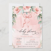 Roze Rozen Boog Baby Shower Kaart (Voorkant)
