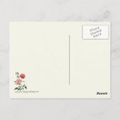  roze rozen botanische afdrukken briefkaart (Achterkant)