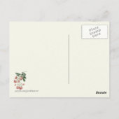  roze rozen botanische afdrukken briefkaart (Achterkant)