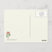  roze rozen botanische afdrukken briefkaart (Achterkant)