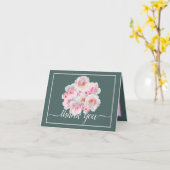 Roze Rozen Botanische Bloemen Boeket Chic Dank u Kaart (Gele Bloem)