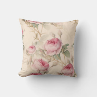 Roze Rozen Botanische Kussen Vintage Stijl