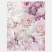  roze rozen botanische tuin fleece deken (Voorkant)