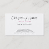 Roze rozen boven visitekaartje (Achterkant)