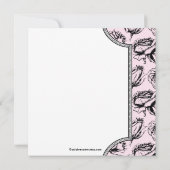 Roze  Rozen Bridal Shower Invitation Kaart (Achterkant)